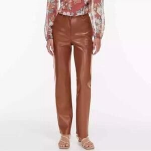 Wilfred brown The Melina vegan leather patina pant Size 6